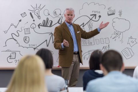 portrait of handsome teacher